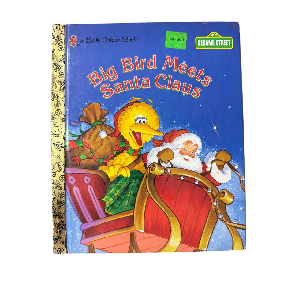 Sesame Street Big Bird Meets Santa Claus a Little Golden Book Hardcover 1997